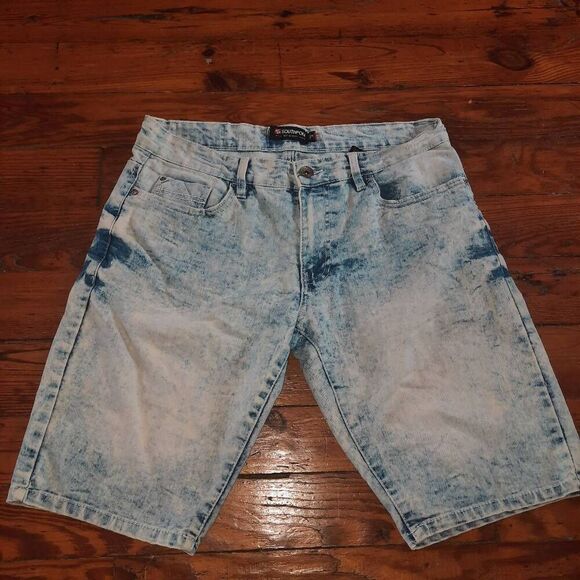 Y2K Southpole Acid Wash Denim Shorts Jorts - Picture 1 of 6
